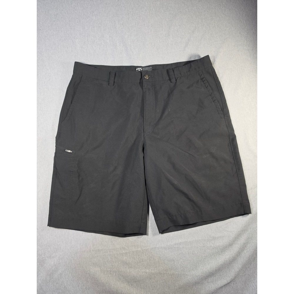 Callaway Mens Optimum Performance Golf Shorts Black Size 36 Zipper Pocket Tech